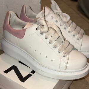 Alexander McQueen White and Pink Sneakers